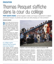 Thomas Pesquet s'affiche dans la cour du collège