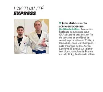 Trois Aubois sur la scène européenne dont Elliot Crombez, nouvelle pépite !