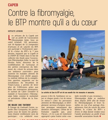 Le BTP montre qu’il a du cœur en s’activant contre la fibromyalgie