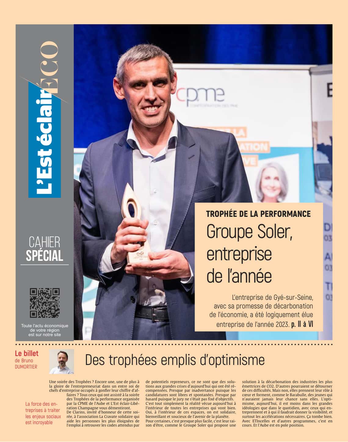 Trophées de la performance: Soler, entreprise du XXIe siècle