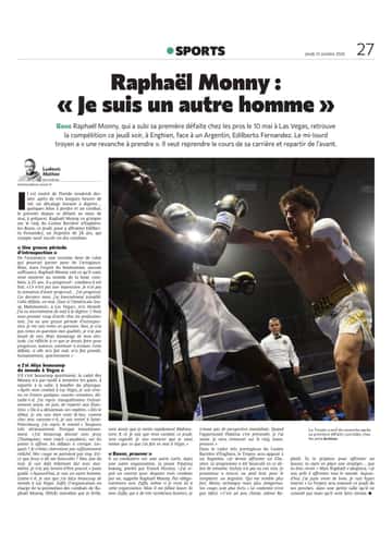 Raphaël Monny : « Je suis un autre homme »