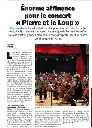 Énorme affluence pour le concert « Pierre et le Loup » à Bar-sur-Aube