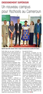 Un nouveau campus pour Yschools au Cameroun.