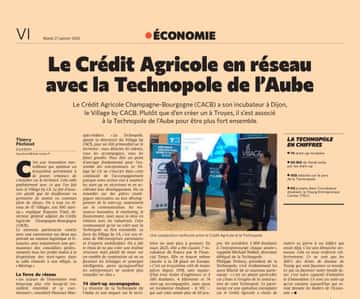 Le Crédit Agricole, le Village by CA, devient partenaire de la Technopole