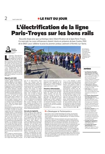 L’électrification de la ligne Paris-Troyes sur les bons rails !