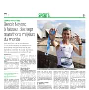 Benoît Nayrac à l’assaut des sept marathons majeurs du monde