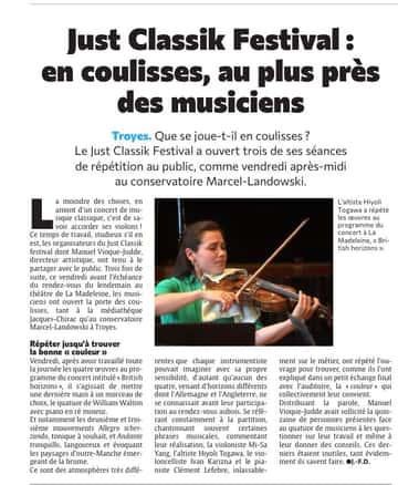 Just Classik Festival : en coulisses, au plus près des musiciens