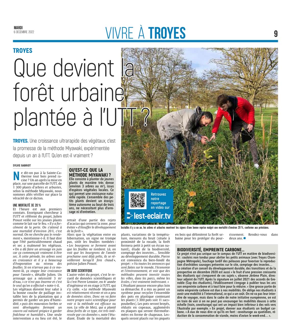 Troyes : que devient la forêt urbaine plantée à l’UTT ?
