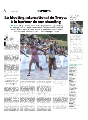 Le Meeting international d’athlétisme a été à la hauteur de son standing