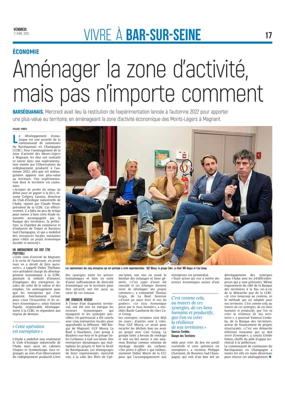 Aménager la zone d’activité, mais pas n’importe comment.