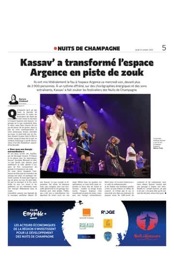 Kassav’ a fait zouker l’espace Argence !