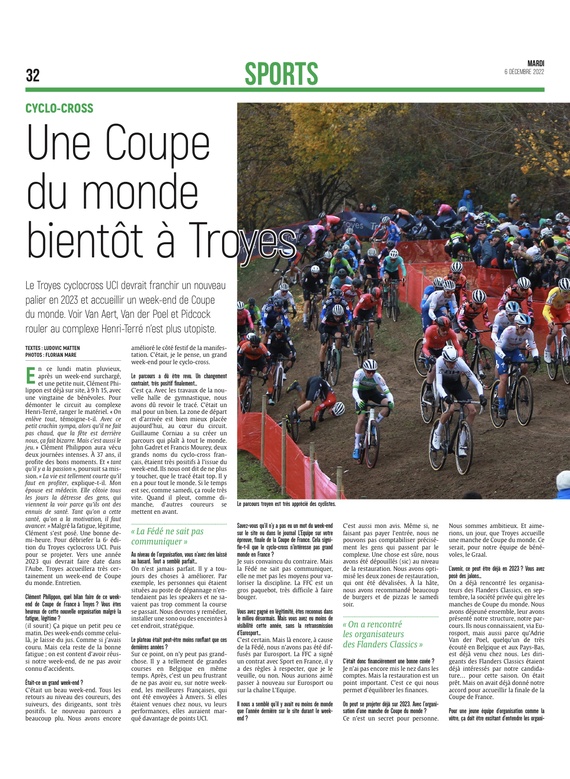 Cyclo-cross : Une Coupe du monde bientôt à Troyes...