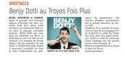 L’humoriste Benjy Dotti au Troyes Fois Plus