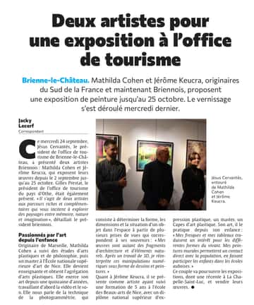 Deux Briennois exposent à l’office de tourisme.