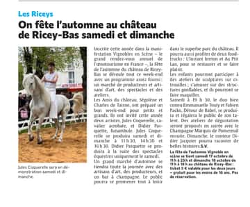 On fête l’automne au château de Ricey-Bas !