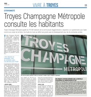 Troyes Champagne Métropole consulte les habitants.
