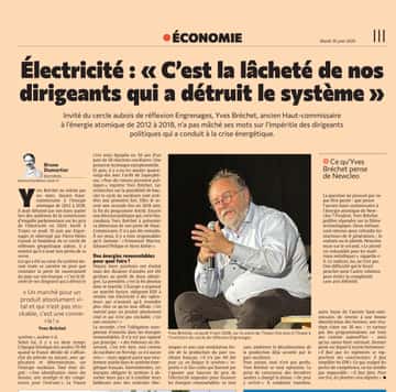 Electricité : « C'est la lâcheté de nos dirigeants qui a détruit le système »