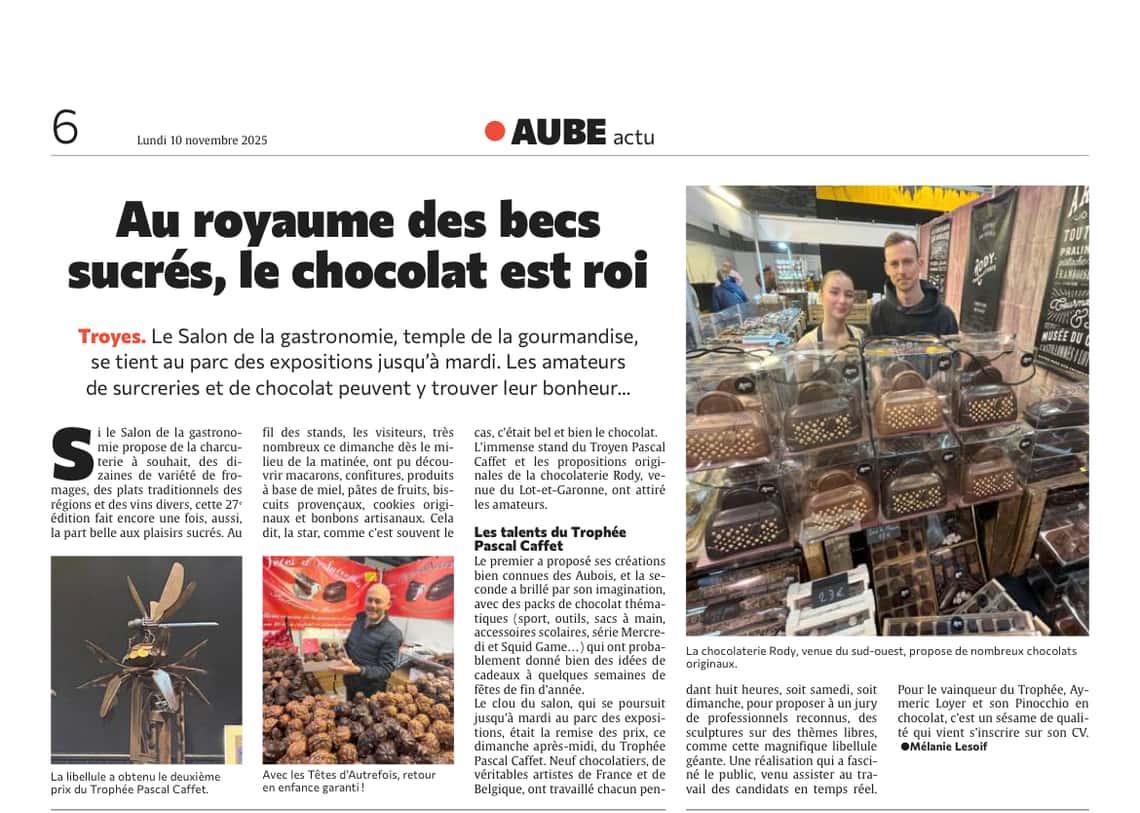 Au royaume des becs sucrés, le chocolat est roi !
