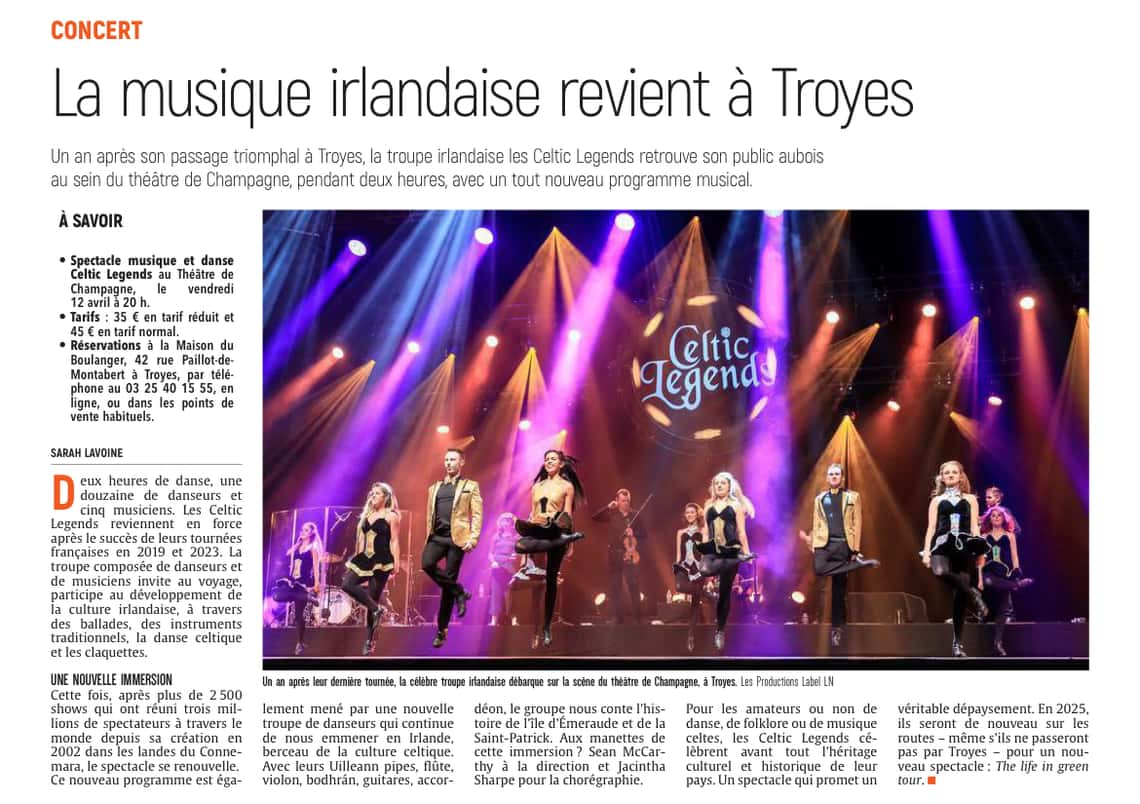 MDB : L’Irlande revient en musique ce vendredi 12 avril au théâtre