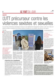 L’UTT précurseur contre les violences sexistes et sexuelles