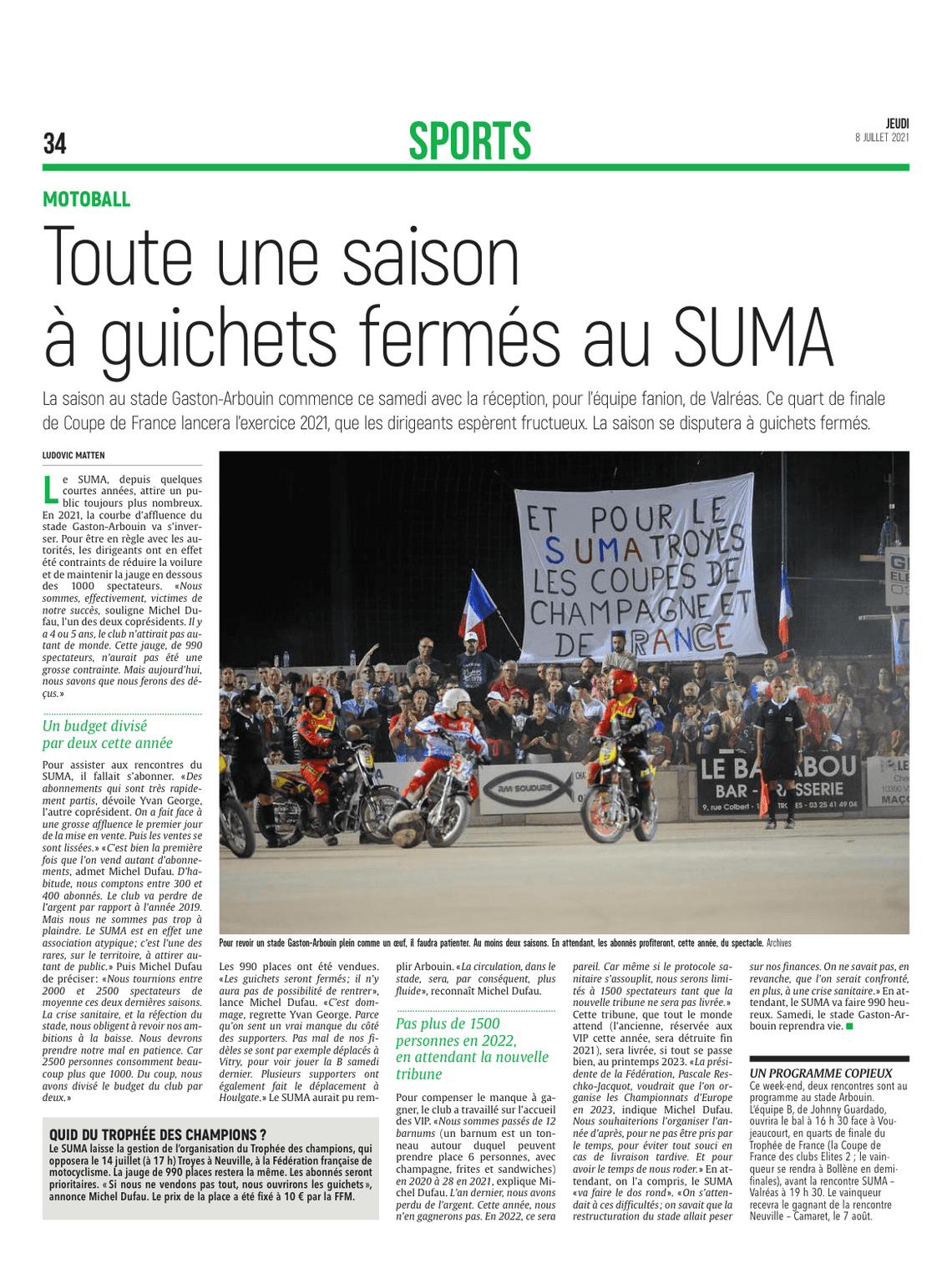 SUMA : une saison à guichets fermés