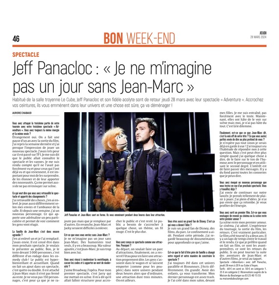 Jeff Panacloc Je ne m'imagine pas sans Jean-Marc