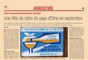 Une fête du cidre du pays d’Othe le dimanche 24 septembre .