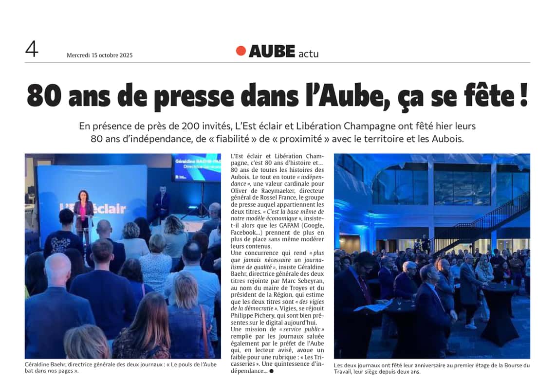 80 ans de presse dans l'Aube, ça se fête !