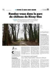 Rendez-vous dans le parc du château de Ricey-Bas.