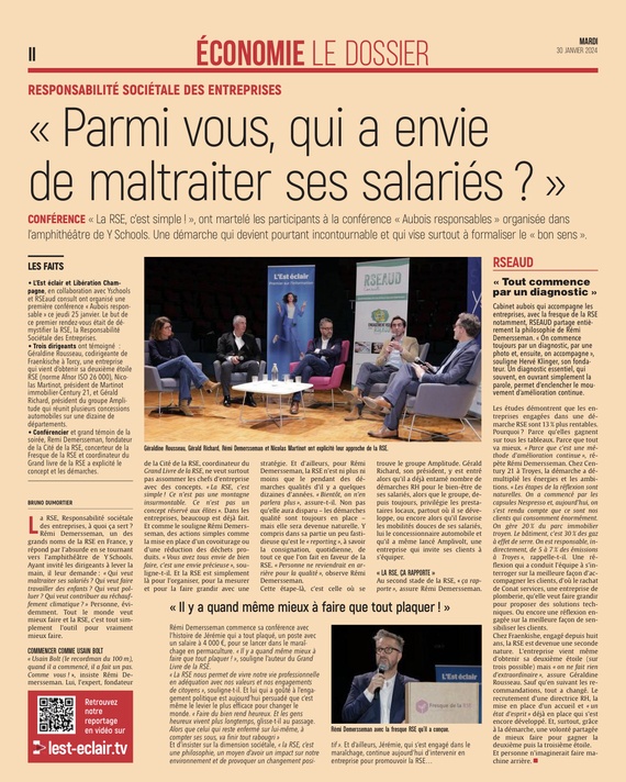 RSE : «Parmi vous, qui a envie de maltraiter ses salariés ?»