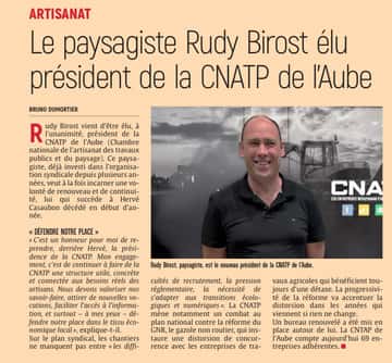 Le paysagiste Rudy Birost élu président de la CNATP