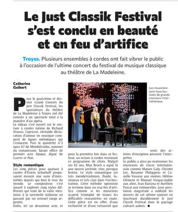 Le Just Classik Festival s'est conclu en beauté et en feu d'artifice