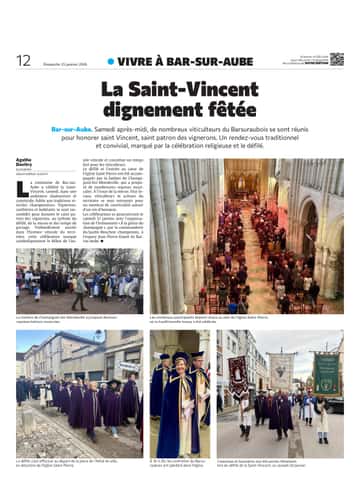 La Saint-Vincent dignement fêtée à Bar-sur-Aube !