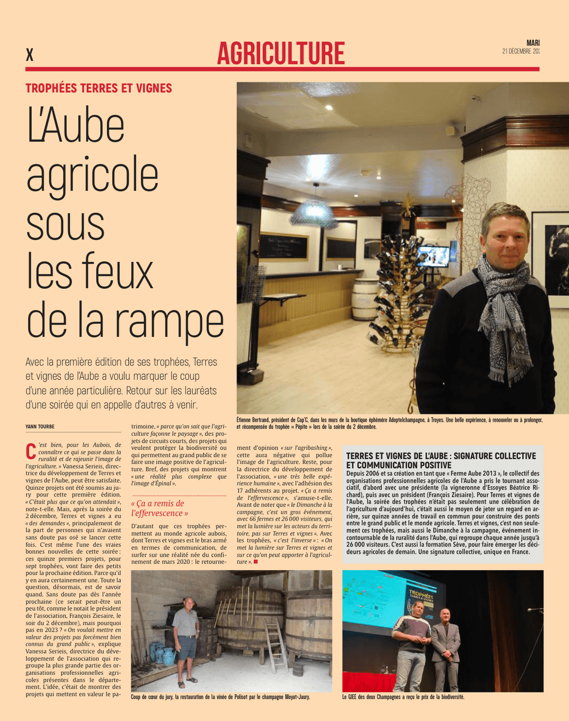 Trophées Terres et Vignes : L'Aube agricole sous les feux de la rampe..