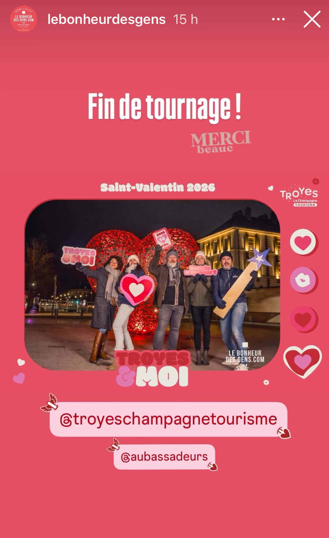 Très joli succès du shooting photo Troyes et moi devant le Coeur de Troyes