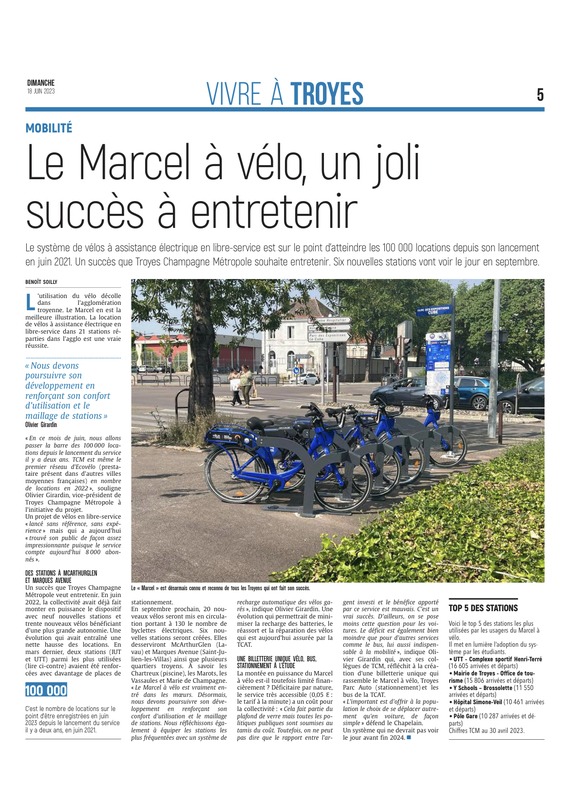 Troyes : joli succès pour les vélos Marcel, six nouvelles stations à venir