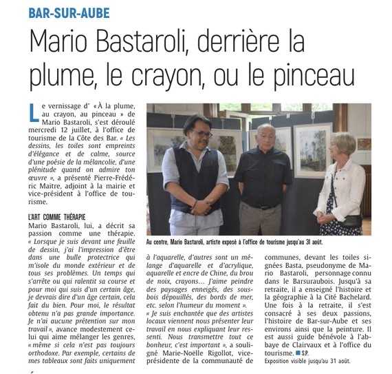 Mario Bastaroli, derrière la plume, le crayon, ou le pinceau