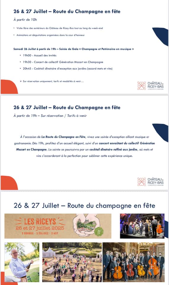 La Route du Champagne au Château de Ricey-Bas