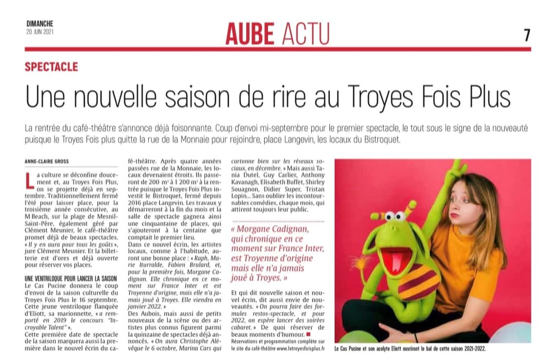 Une nouvelle saison de rire au Troyes Fois Plus.