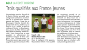 Golf : Trois qualifiés aux France jeunes