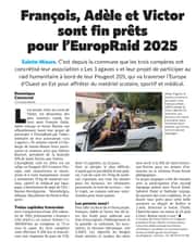 Les Aubois François, Adèle et Victor sont fin prêts pour l’EuropRaid 2025 !