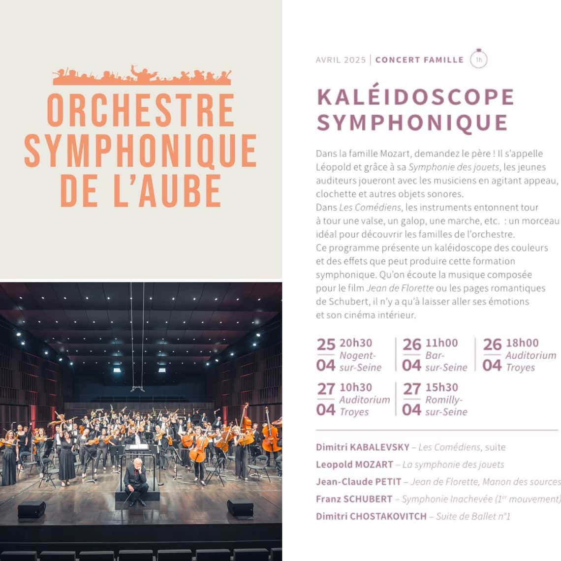 2 concerts Just Classik Famille en VIP avec l'Orchestre Symphonique de l'Aube.