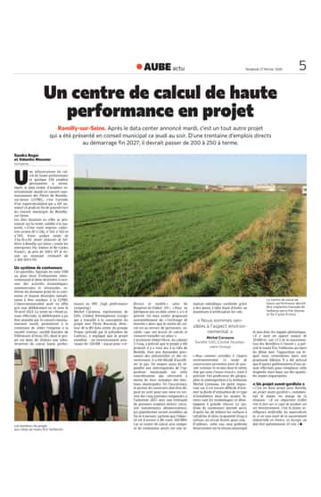 Un centre de calcul de haute performance en projet à Romilly-sur-Seine