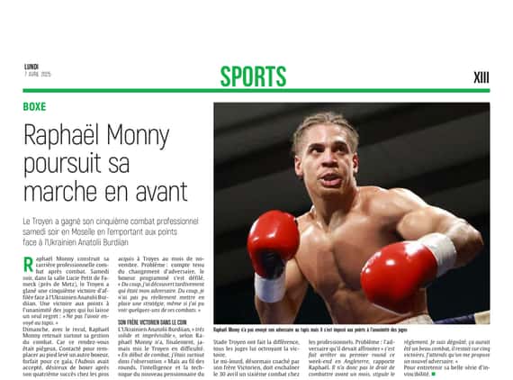 Raphaël Monny poursuit sa marche en avant