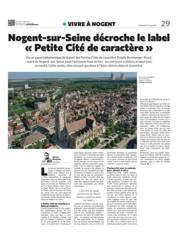 Nogent-sur-Seine décroche le label « Petite Cité de caractère »