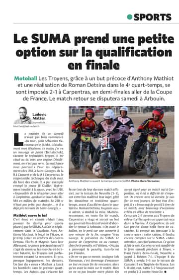 Le SUMA prend une petite option sur la qualification...