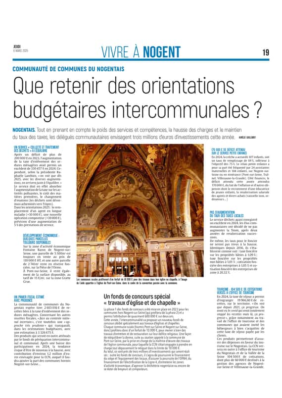 Nogent-sur-Seine : Que retenir des orientations budgétaires de la commune?