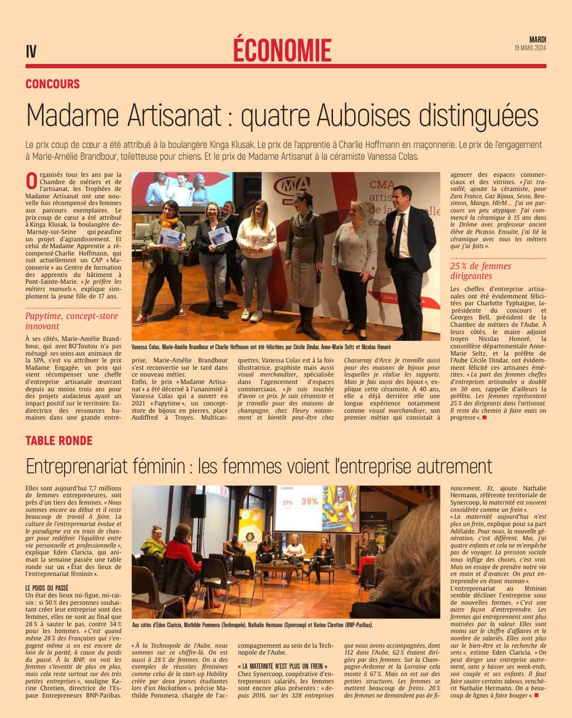 Madame Artisanat : quatre Auboises distinguées.