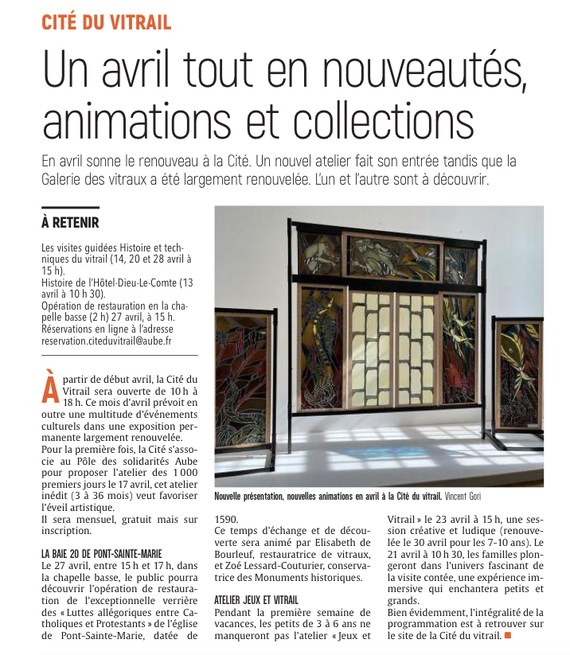 Un avril tout en nouveautés, animations et collections.