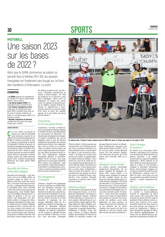 Motoball: une saison 2023 sur les bases de 2022?